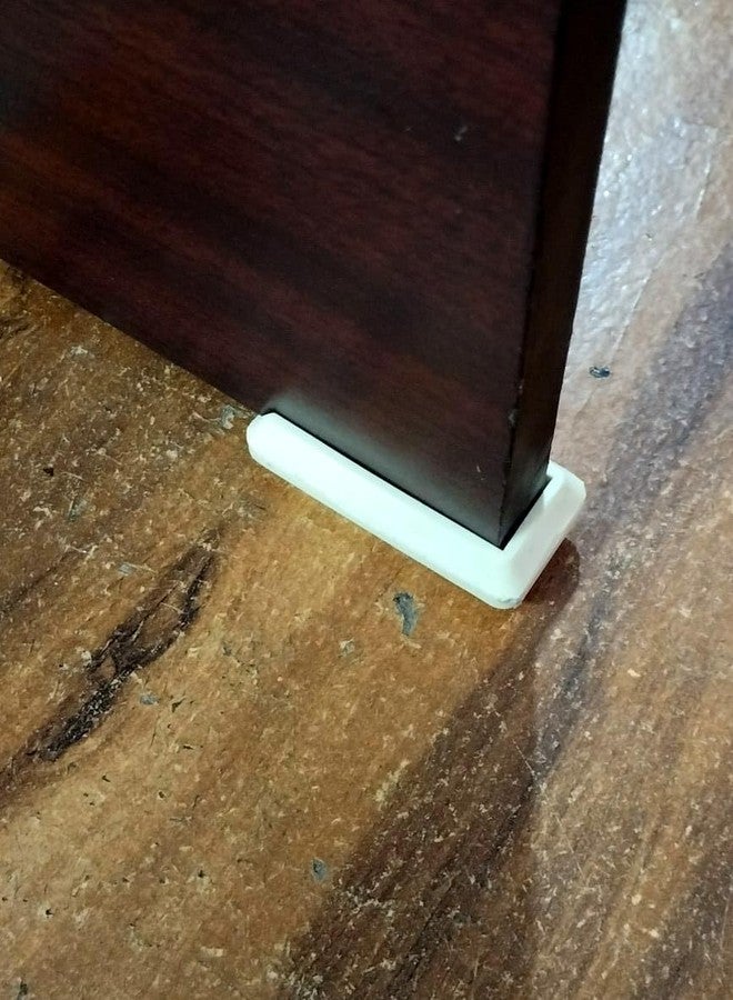 AVRIAN Sofa Shoe Guard, PVC Buffer for Wood Furniture, Floor Protector, Wood Furniture Edge & Corner safty, Computer Dining Study & Coffee Table Leg Cups/Pads, Computer Table Bush. (White) Pack of 4 pcs. - Image 2